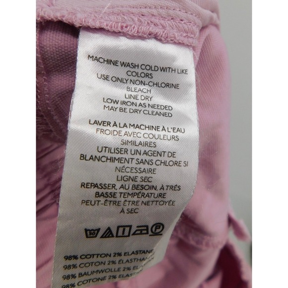 PILCRO Izzie Relaxed Pull on Barrel Pants Women's Size L Purple Cotton Blend - Picture 5 of 6